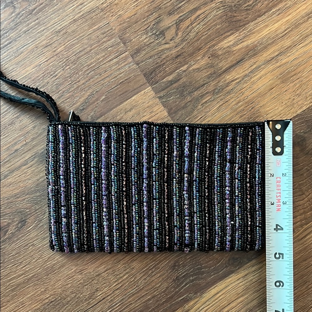 Y2K Black and Silver Beaded Clutch - Picture 6 of 8